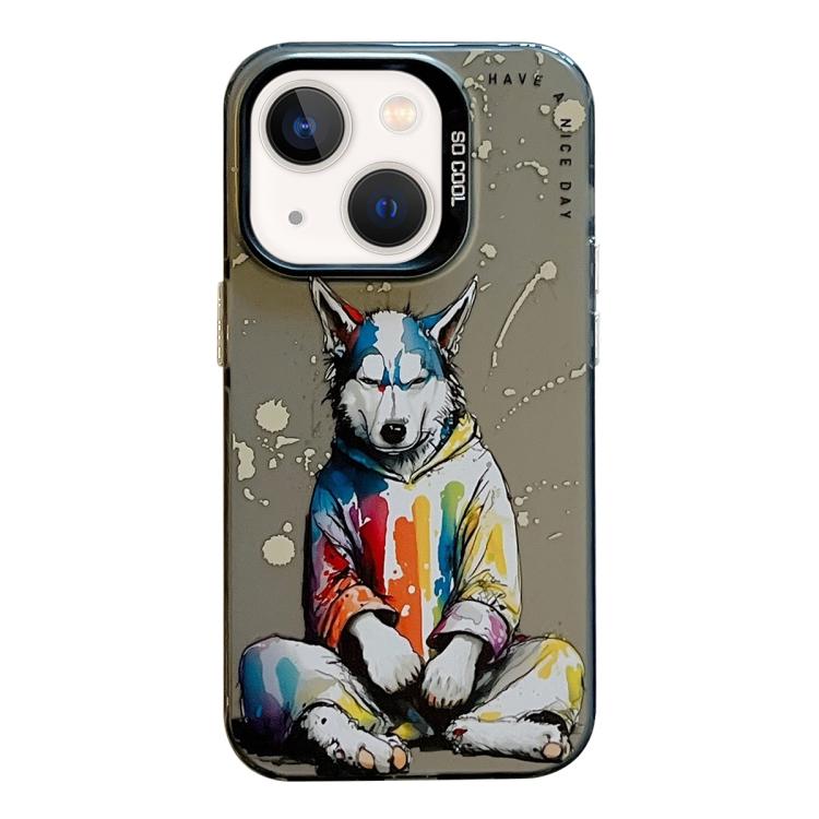 Animal Pattern Oil Painting Series PC + TPU Phone Case, For iPhone 12 Pro