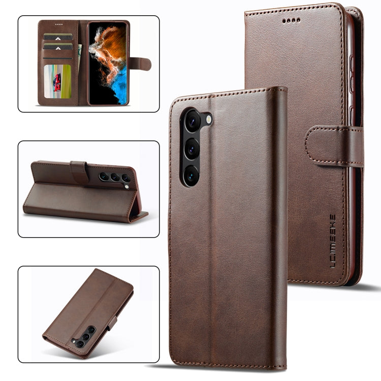 LC.IMEEKE Calf Texture Leather Phone Case, For Samsung Galaxy S23 FE 5G, For Samsung Galaxy A55 5G, For Samsung Galaxy S24+ 5G, For Samsung Galaxy S24 5G