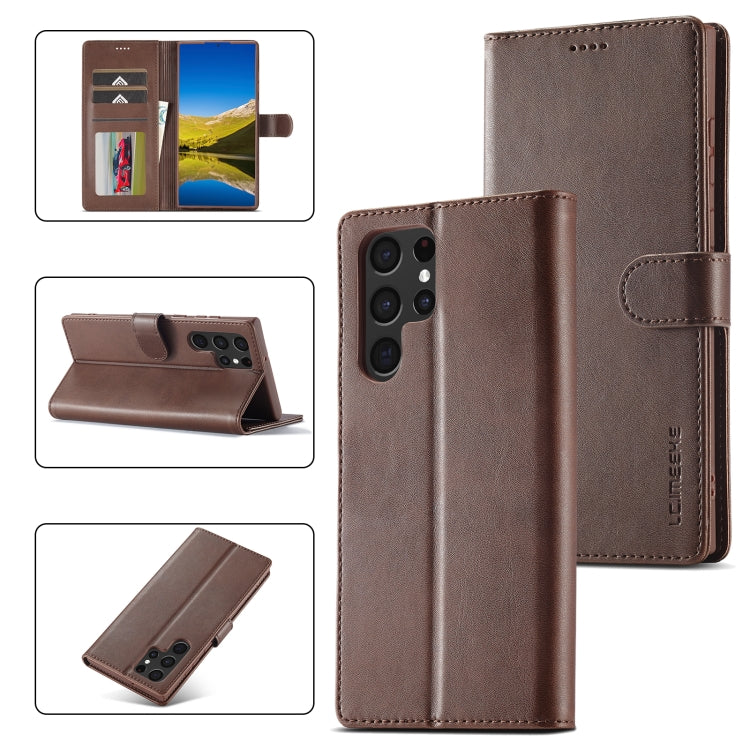 LC.IMEEKE Calf Texture Leather Phone Case, For Samsung Galaxy A05, For Samsung Galaxy A05S, For Samsung Galaxy A35 5G, For Samsung Galaxy S24 Ultra 5G