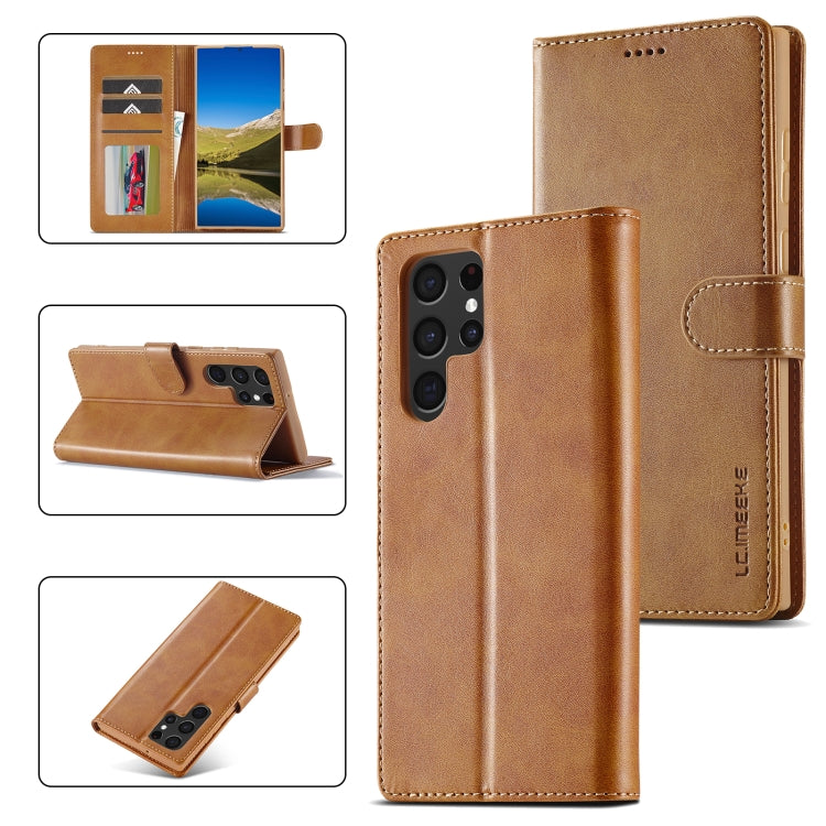LC.IMEEKE Calf Texture Leather Phone Case, For Samsung Galaxy A05, For Samsung Galaxy A05S, For Samsung Galaxy A35 5G, For Samsung Galaxy S24 Ultra 5G
