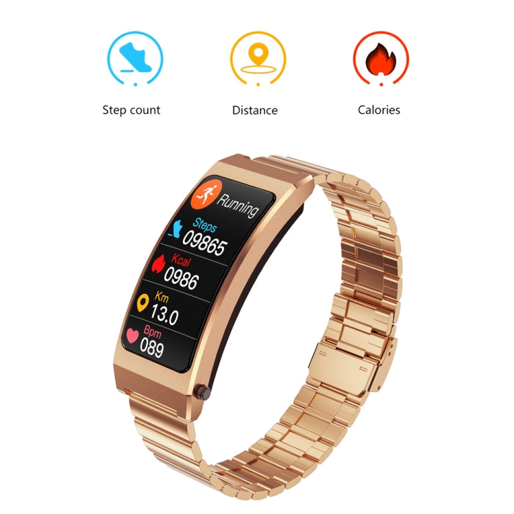 K13S 1.14 inch TFT Screen Silicone Strap Smart Calling Bracelet Supports Sleep Management/Blood Oxygen Monitoring, Silicone Strap