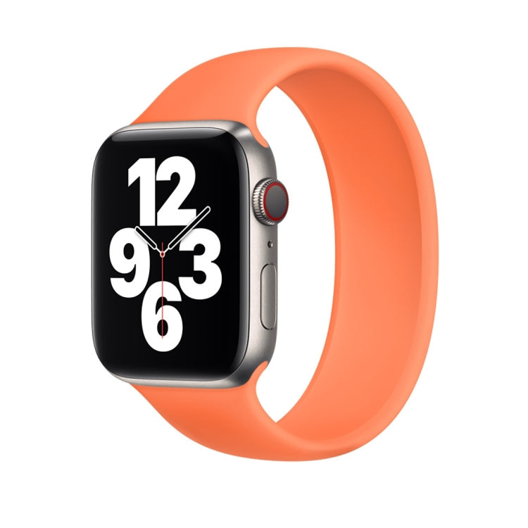 For Apple Watch Series 8&7 41mm / SE 2&6&SE&5&4 40mm / 3&2&1 38mm Solid Color Elastic Silicone Watch Band, Size:M 143mm (Aqua Blue), Size:M 143mm