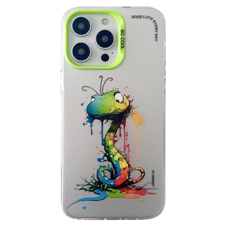 Double Layer Color Silver Series Animal Oil Painting Phone Case, For iPhone 12 Pro Max