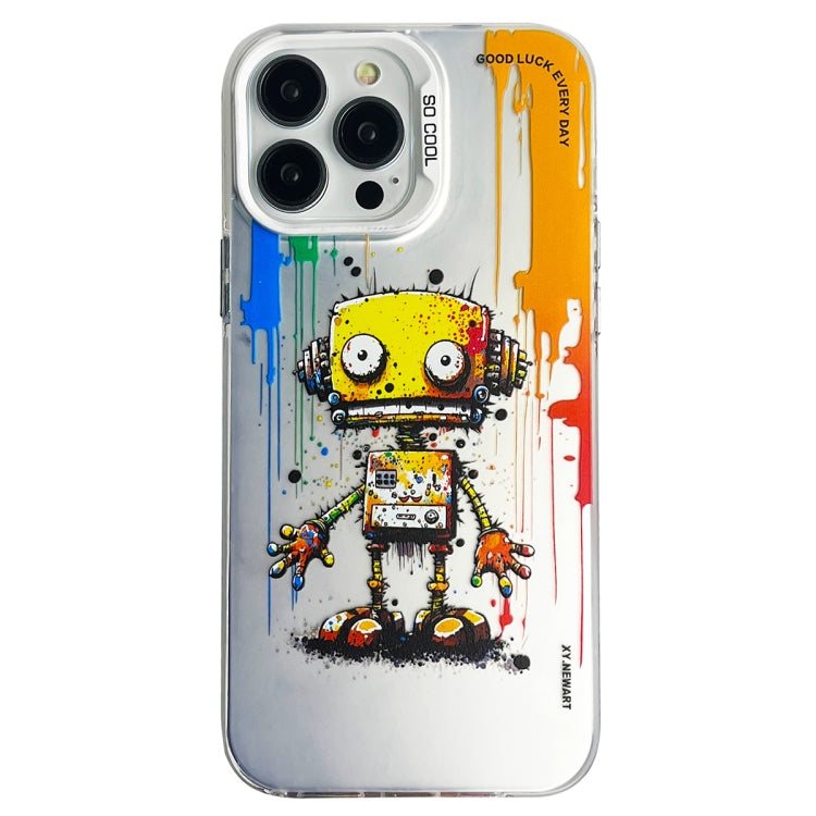 Double Layer Color Silver Series Animal Oil Painting Phone Case, For iPhone 12 Pro