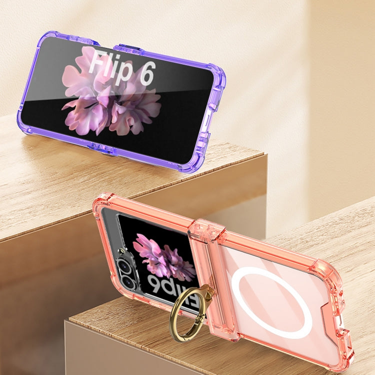 GKK MagSafe Airbag Hinge Shockproof Phone Case with Ring Holder, For Samsung Galaxy Z Flip5