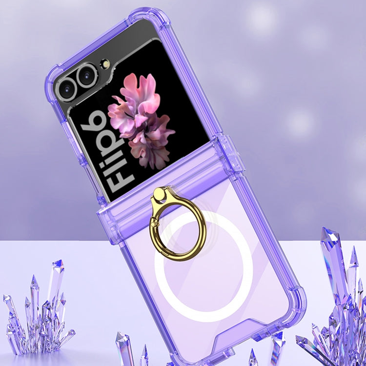 GKK MagSafe Airbag Hinge Shockproof Phone Case with Ring Holder, For Samsung Galaxy Z Flip5