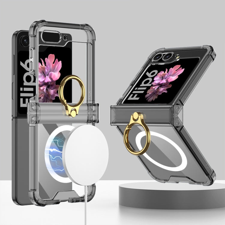 GKK MagSafe Airbag Hinge Shockproof Phone Case with Ring Holder, For Samsung Galaxy Z Flip5