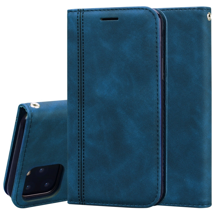 Frosted Business Magnetic Horizontal Flip PU Leather Case with Holder & Card Slot & Lanyard, For iPhone SE 2022 / SE 2020 & 8 & 7, For iPhone 8 Plus & 7 Plus, For iPhone 11 Pro, For iPhone 11