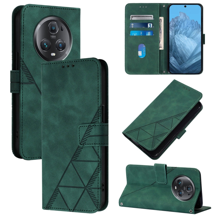 Crossbody 3D Embossed Flip Leather Phone Case, For Honor 90, For Honor Magic5 Pro