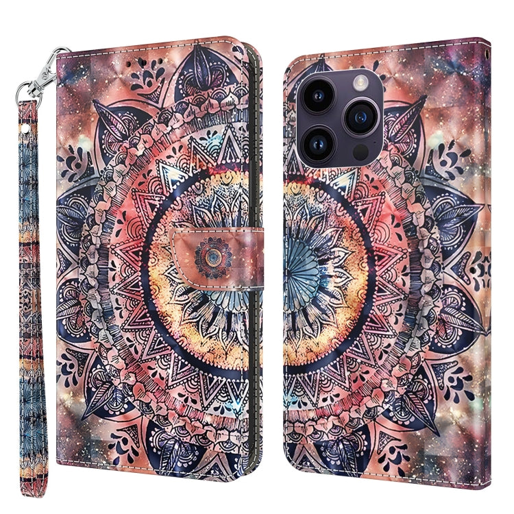 3D Painted Leather Phone Case, For iPhone 15 Pro Max, For iPhone 15 Pro