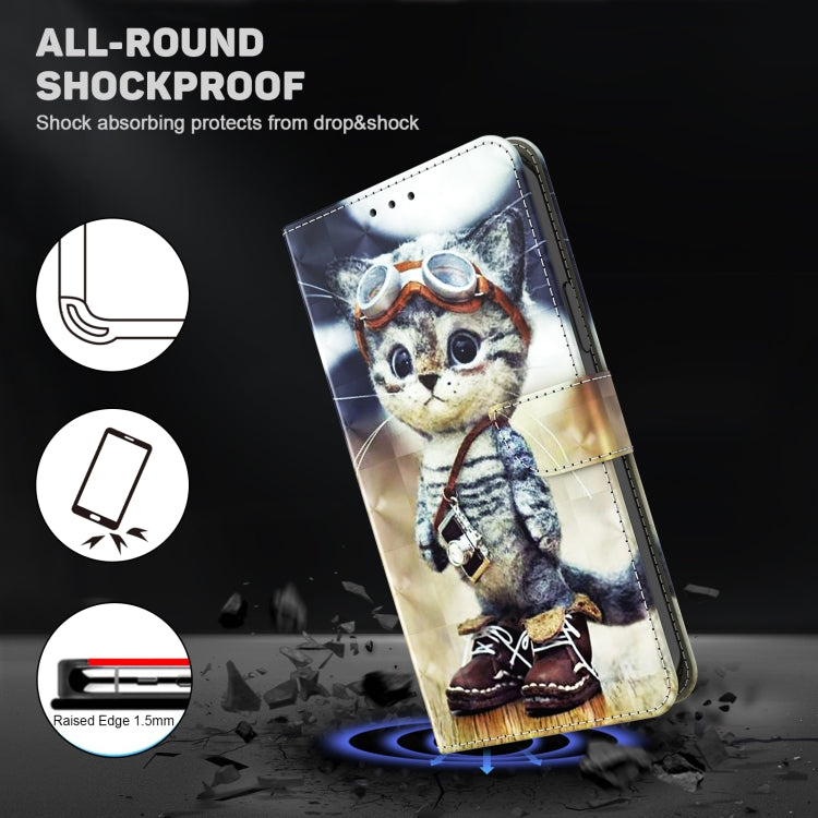 3D Painted Leather Phone Case, For iPhone 16 Plus, For iPhone 16