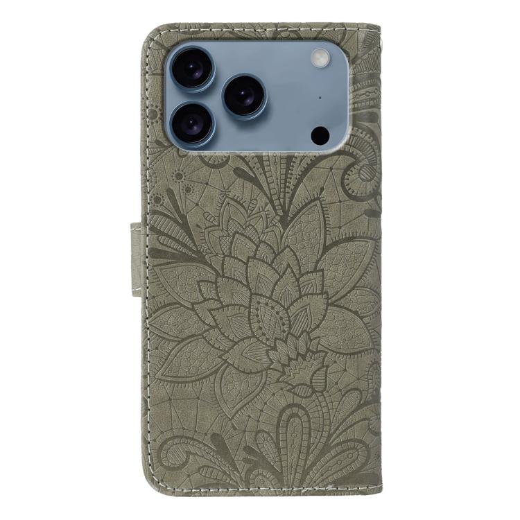 Lace Flower Embossing Flip Leather Phone Case, For iPhone 17e / 16e, For iPhone 17 Pro Max, For iPhone 17 Pro, For iPhone 17
