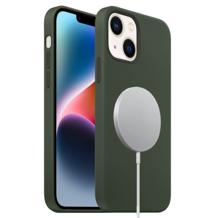 Liquid Silicone Full Coverage MagSafe Phone Case, For iPhone 15 Plus, For iPhone 15, For iPhone 14 Plus