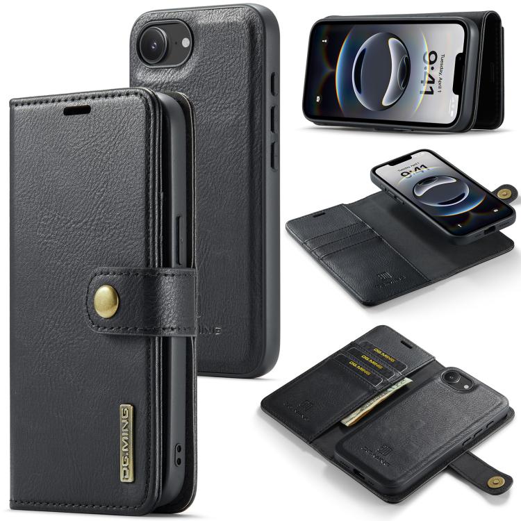 DG.MING Crazy Horse Texture Detachable Magnetic Leather Phone Case, For iPhone 17e / 16e, For iPhone 17 Pro Max, For iPhone 17 Pro, For iPhone 17