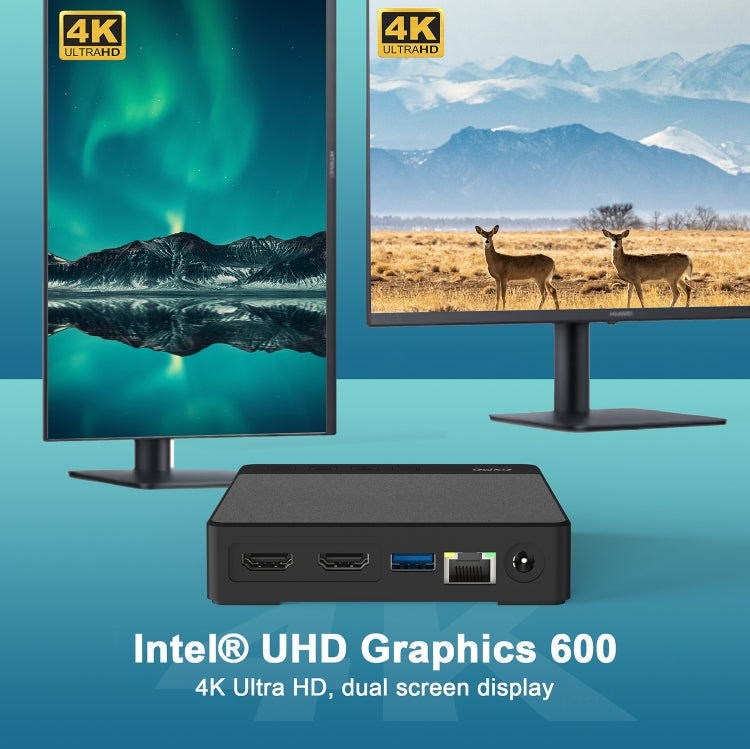 GXMO N42 Windows 11 Intel Gemini Lake N4000 Mini PC NVME SSD WiFi Mini Desktop Computer, 6GB+64GB, 6GB+64GB+256GB