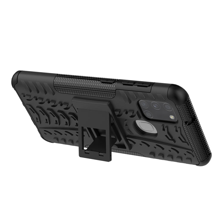 Tire Texture Shockproof TPU+PC Protective Case with Holder, For Amazon Fire HD 8 (2020)