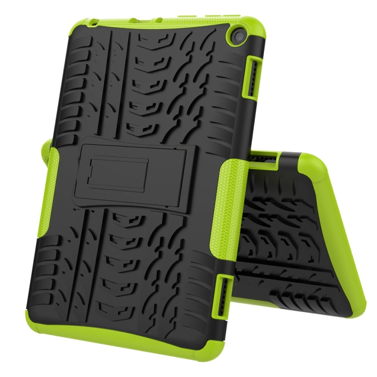 Tire Texture Shockproof TPU+PC Protective Case with Holder, For Amazon Fire HD 8 (2020)