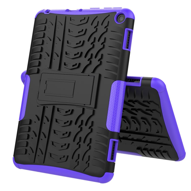 Tire Texture Shockproof TPU+PC Protective Case with Holder, For Amazon Fire HD 8 (2020)
