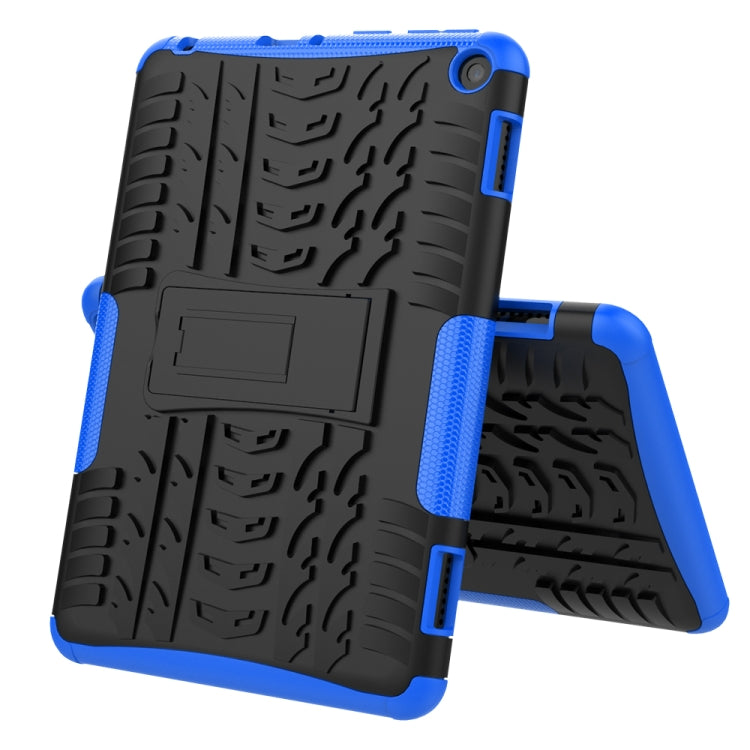 Tire Texture Shockproof TPU+PC Protective Case with Holder, For Amazon Fire HD 8 (2020)