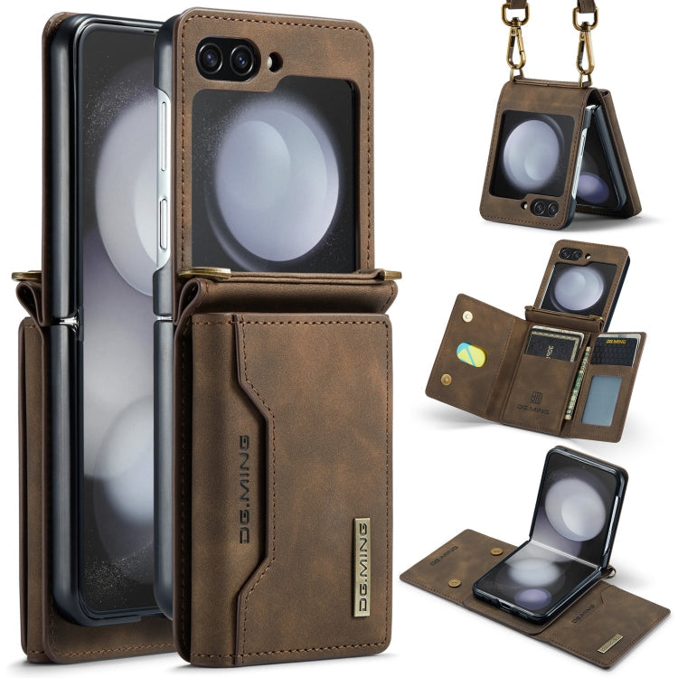 DG.MING M2 Series Card Bag Magnetic Leather Phone Case, For Samsung Galaxy Z Flip6 / Flip7 FE, For Samsung Galaxy Z Flip5 5G, For Samsung Galaxy Z Flip4 5G, For Samsung Galaxy Z Flip3 5G