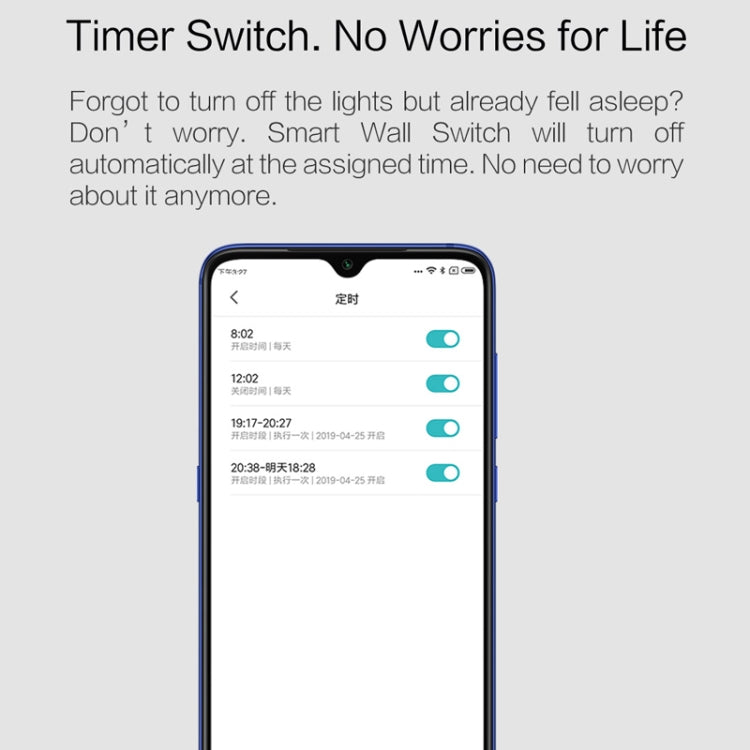 Original Xiaomi Aqara Smart Wall Switch D1,, Zero FireWire Three Button Version
