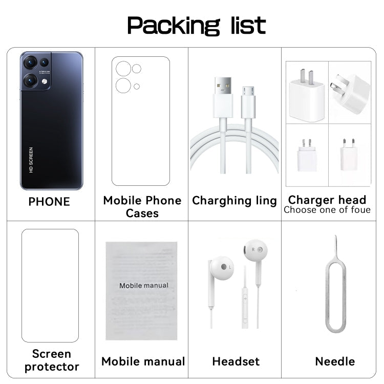 Reno9 Pro / B55, 6.49 inch Screen, Face Identification, Android  8.1 MTK6580A Quad Core, Network: 3G, OTG, Dual SIM, 2GB+16GB, i15 Pro Max / N85 1GB+16GB