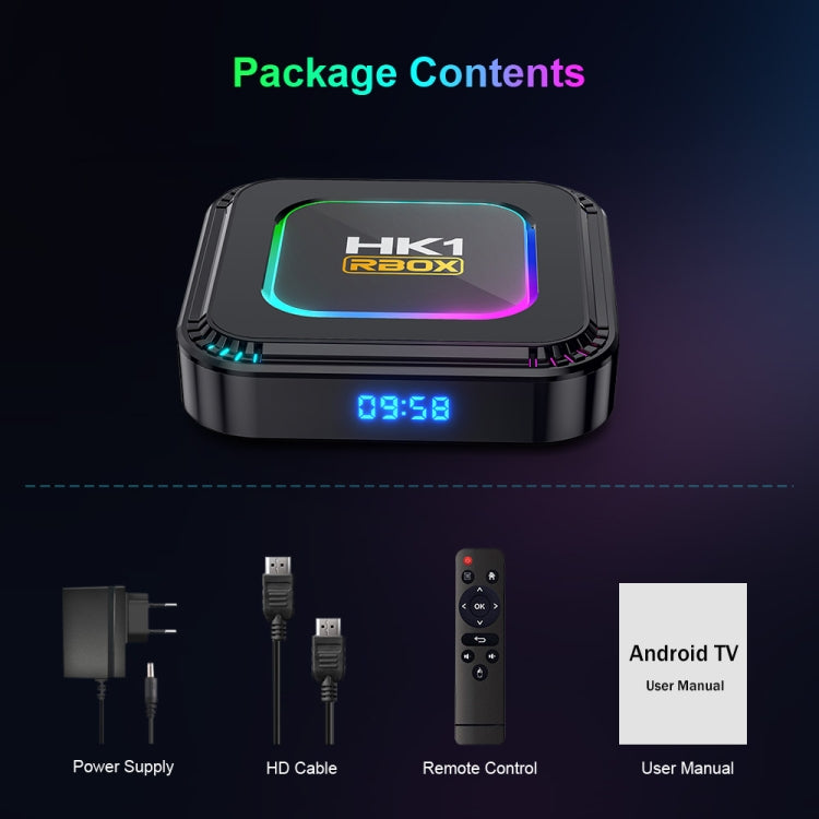 HK1 RBOX K8 8K Android 13.0 Smart TV Box with Remote Control, RK3528 Quad-Core, 2GB+16GB, 4GB+32GB, 4GB+64GB, 4GB+128GB