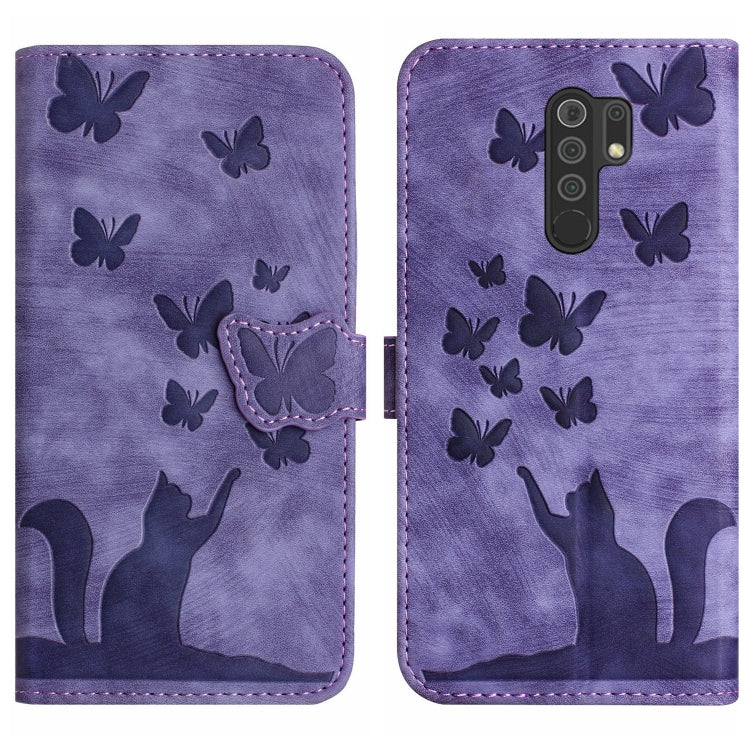 Butterfly Cat Embossing Flip Leather Phone Case, For Xiaomi Redmi Note 8 Pro