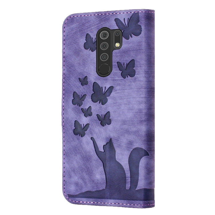 Butterfly Cat Embossing Flip Leather Phone Case, For Xiaomi Redmi Note 8 Pro