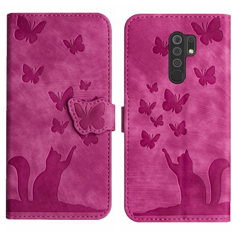 Butterfly Cat Embossing Flip Leather Phone Case, For Xiaomi Redmi Note 8 Pro