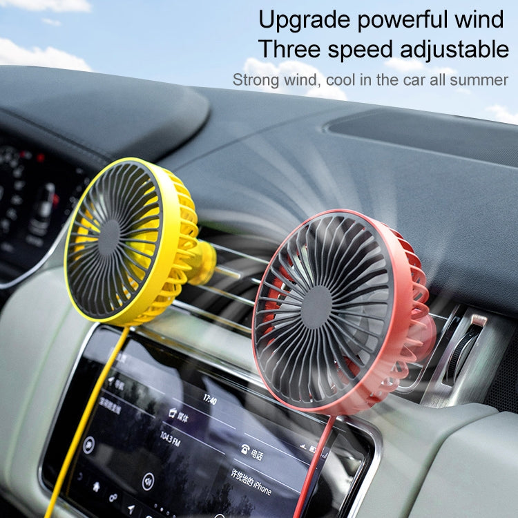 F829 Portable Car Air Outlet Electric Cooling Fan with LED Light