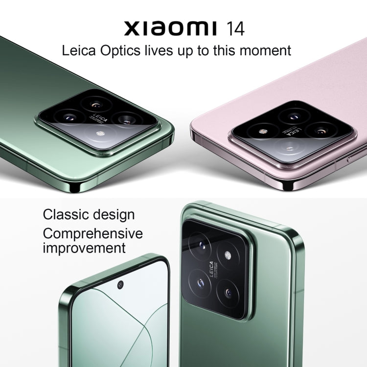 Xiaomi 14,  6.36 inch Xiaomi HyperOS Snapdragon 8 Gen 3 Octa Core 4nm up to 3.3GHz, NFC, Network: 5G, 12GB+256GB, 16GB+512GB, 16GB+1TB