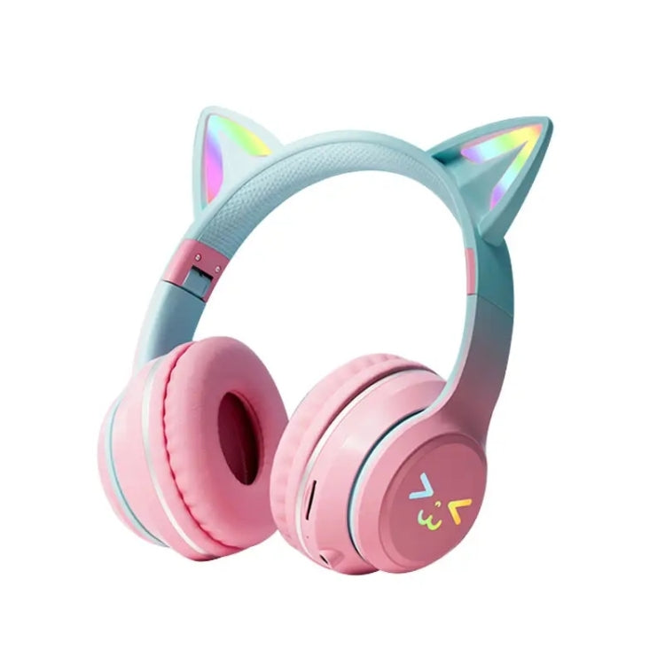 BT612 LED Cat Ear Single Sound Folding Bluetooth Earphone with Microphone