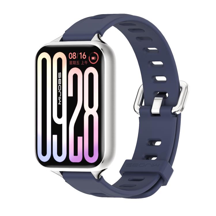 Mijobs Flat Hole Breathable Silicone Watch Band, For Redmi Watch 6 / 5 / Xiaomi Band 9 Pro