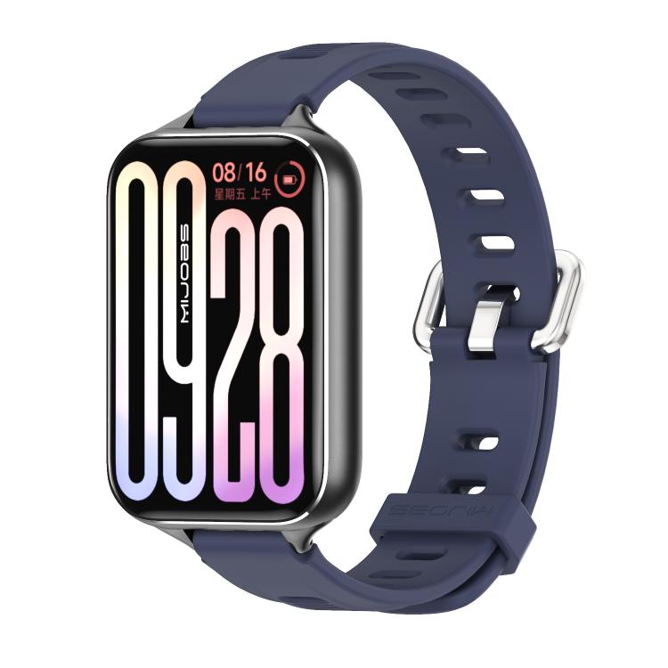 Mijobs Flat Hole Breathable Silicone Watch Band, For Redmi Watch 6 / 5 / Xiaomi Band 9 Pro