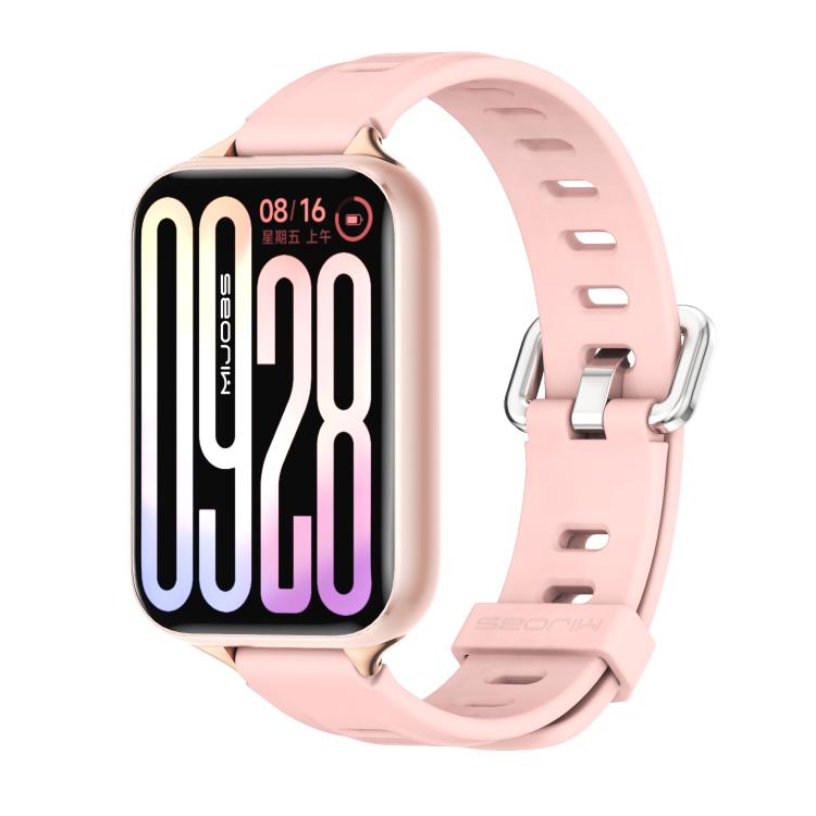 Mijobs Flat Hole Breathable Silicone Watch Band, For Redmi Watch 6 / 5 / Xiaomi Band 9 Pro