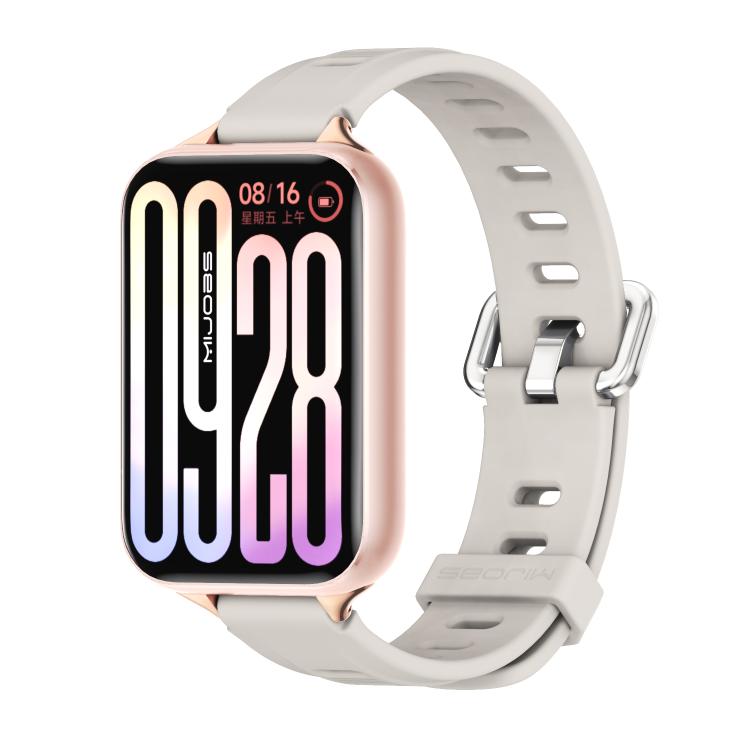 Mijobs Flat Hole Breathable Silicone Watch Band, For Redmi Watch 6 / 5 / Xiaomi Band 9 Pro