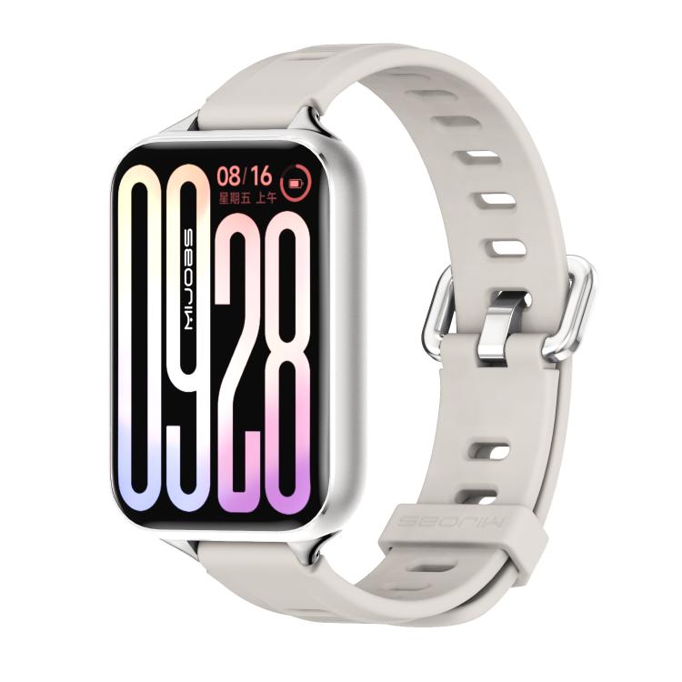 Mijobs Flat Hole Breathable Silicone Watch Band, For Redmi Watch 6 / 5 / Xiaomi Band 9 Pro