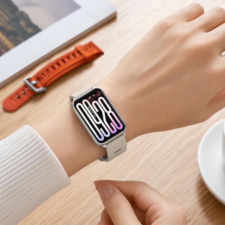 Mijobs Flat Hole Breathable Silicone Watch Band, For Redmi Watch 6 / 5 / Xiaomi Band 9 Pro