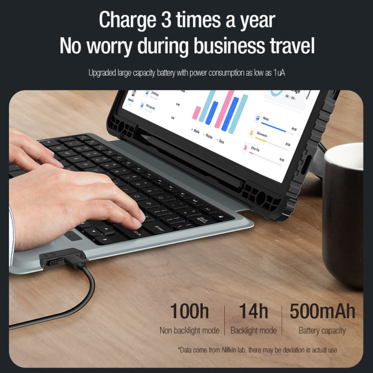 Nillkin Backlit Version Bumper Combo Keyboard Case, For Samsung Galaxy Tab S9 / S9 5G, For Samsung Galaxy Tab S9+ / S9+ 5G