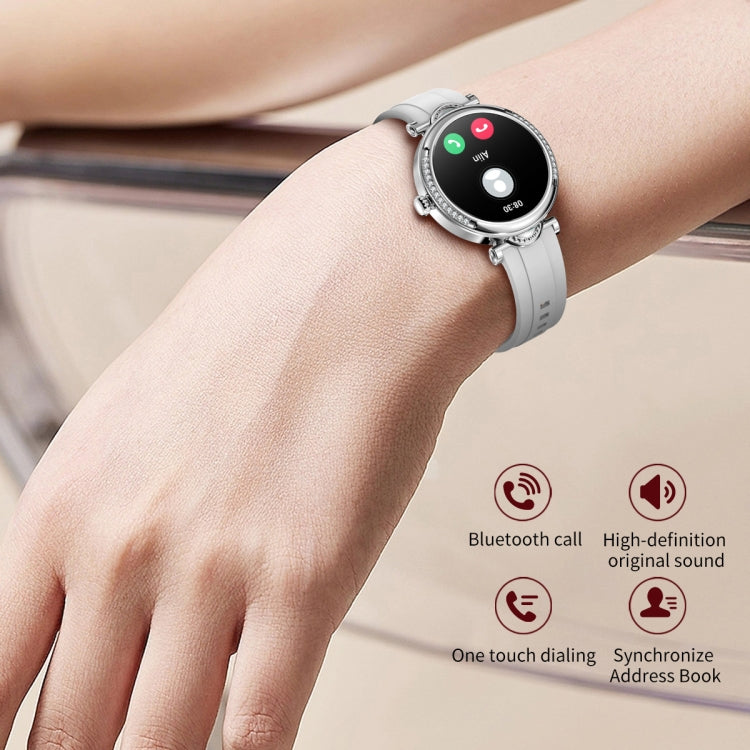 CF32 1.27 inch Screen Lady Smart Watch, Support Female Physiology Monitoring & 100+ Sports Modes, Silicone Band