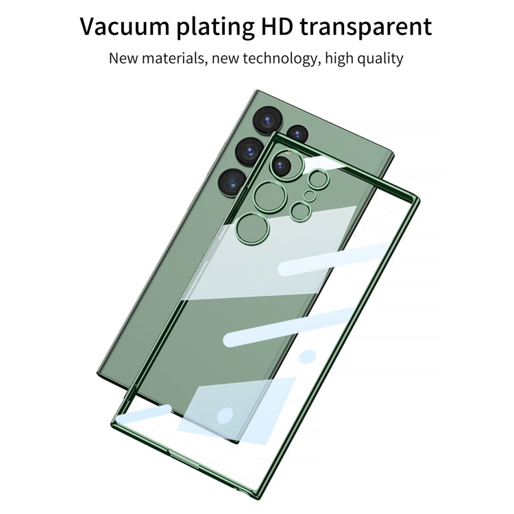 GKK Plating Transparent TPU Phone Case, Without pen, For Samsung Galaxy S24 Ultra