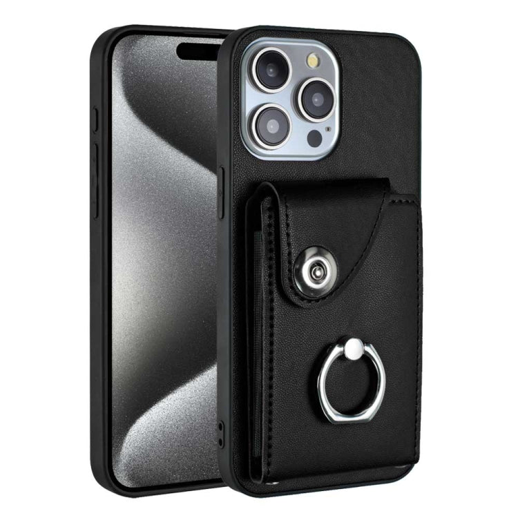 Organ Card Bag Ring Holder Phone Case, For iPhone 16, For iPhone 15 Pro Max, For iPhone 15 Pro, For iPhone 15 Plus