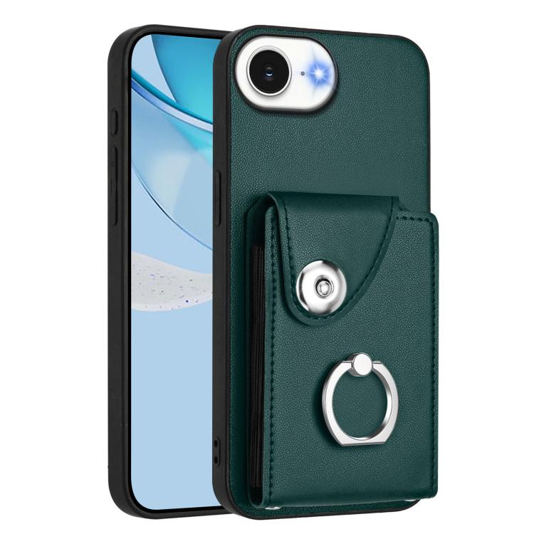 Organ Card Bag Ring Holder Phone Case, For iPhone 17e / 16e, For iPhone 17 Pro Max, For iPhone 17 Pro, For iPhone 17