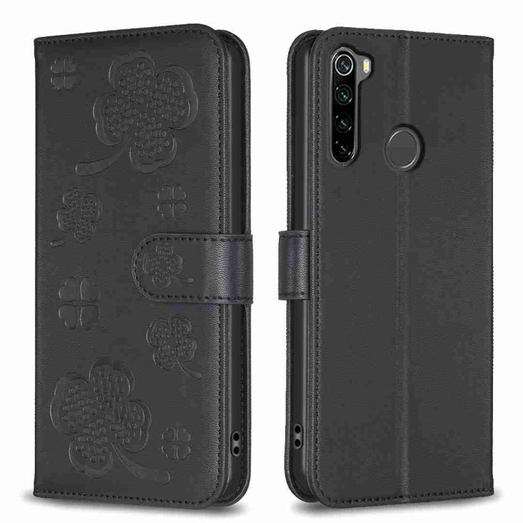 Four-leaf Embossed Leather Phone Case, For Xiaomi Redmi Note 8, For Xiaomi Redmi Note 8 Pro