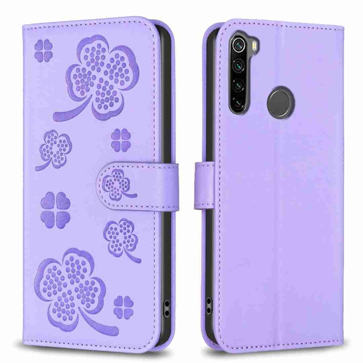 Four-leaf Embossed Leather Phone Case, For Xiaomi Redmi Note 8, For Xiaomi Redmi Note 8 Pro