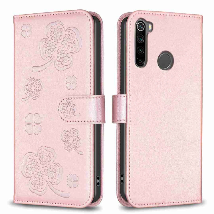 Four-leaf Embossed Leather Phone Case, For Xiaomi Redmi Note 8, For Xiaomi Redmi Note 8 Pro