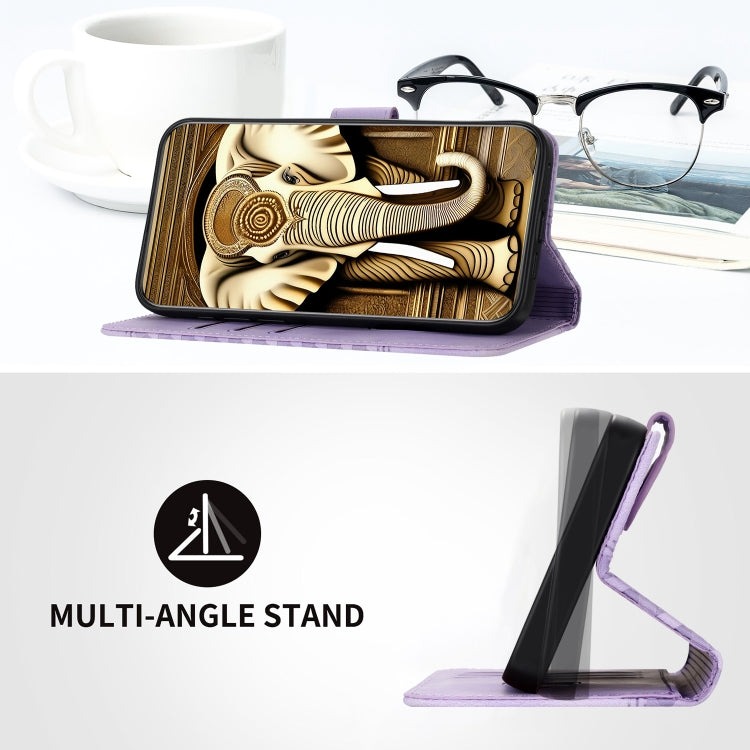 YX0060 Elephant Head Embossed Phone Leather Case with Lanyard, For iPhone 15 Pro Max, For iPhone 15 Pro, For iPhone 15 Plus