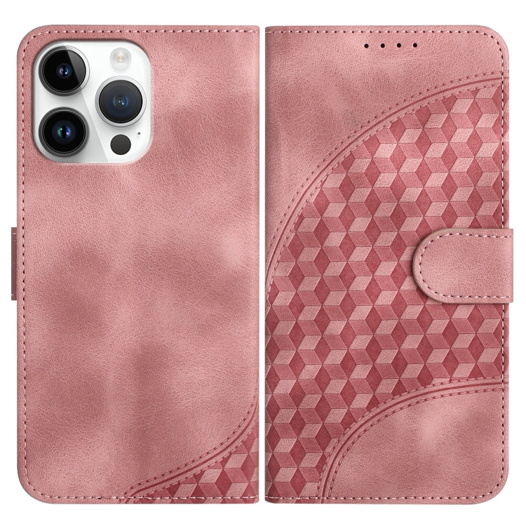 YX0060 Elephant Head Embossed Phone Leather Case with Lanyard, For iPhone 14 Pro, For iPhone 14 Pro Max, For iPhone SE 2022/SE 2020/6/7/8