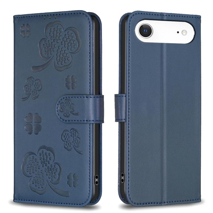 Four-leaf Embossed Leather Phone Case, For iPhone 17 Pro Max, For iPhone 17 Pro, For iPhone 17, For iPhone Air